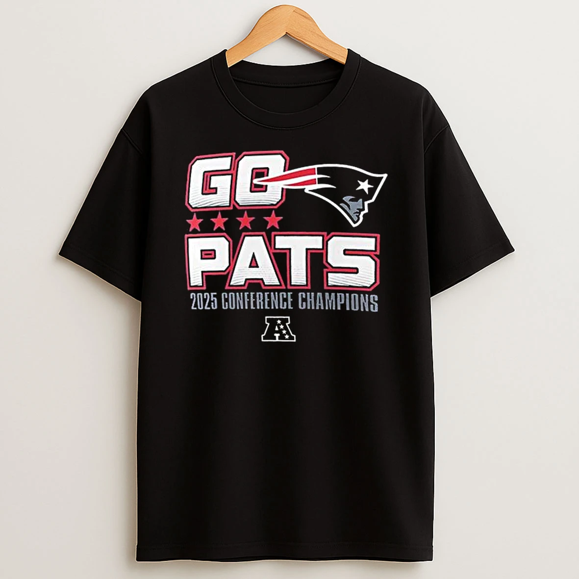 New England Patriots 2025 Afc Champions Hometown Go Pats T Shirt