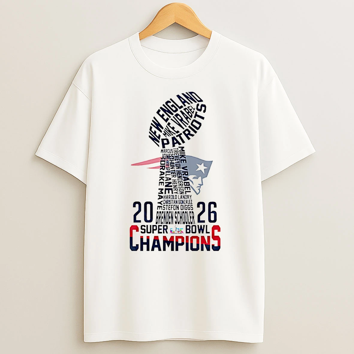 New England Patriots 2026 Super Bowl Champions T Shirt