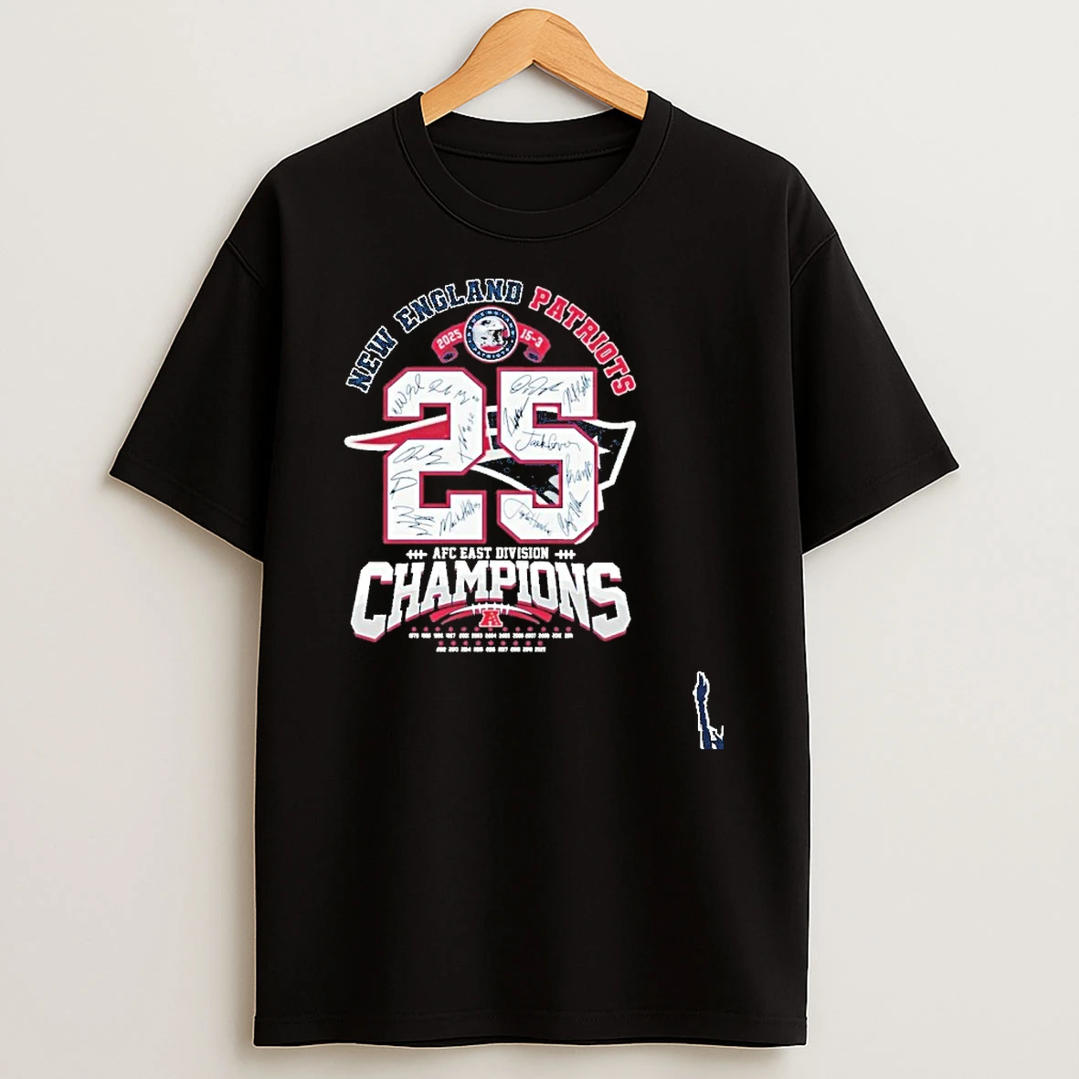 New England Patriots 25 Afc East Division Champions T Shirt