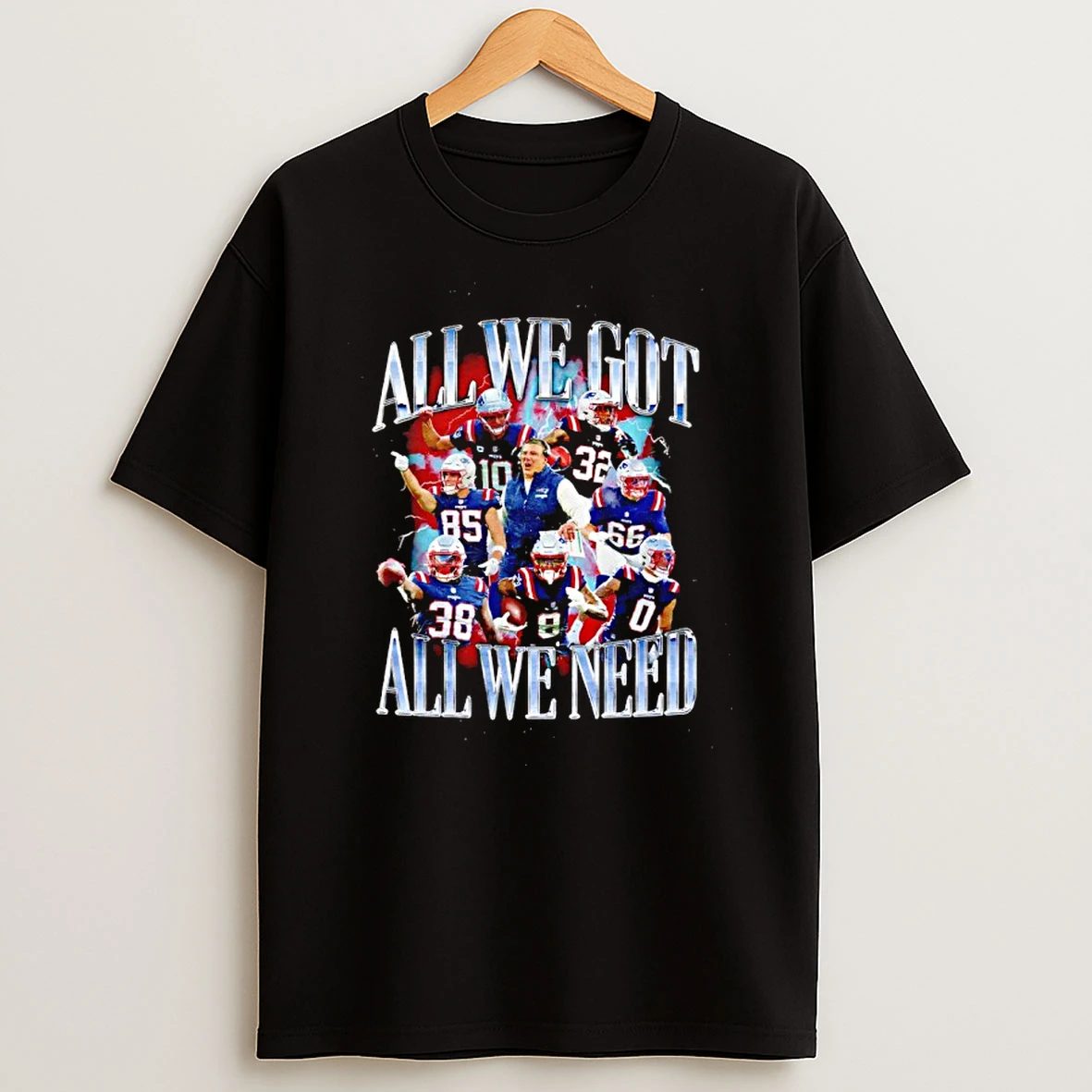 New England Patriots All We Got All We Need Retro T Shirt