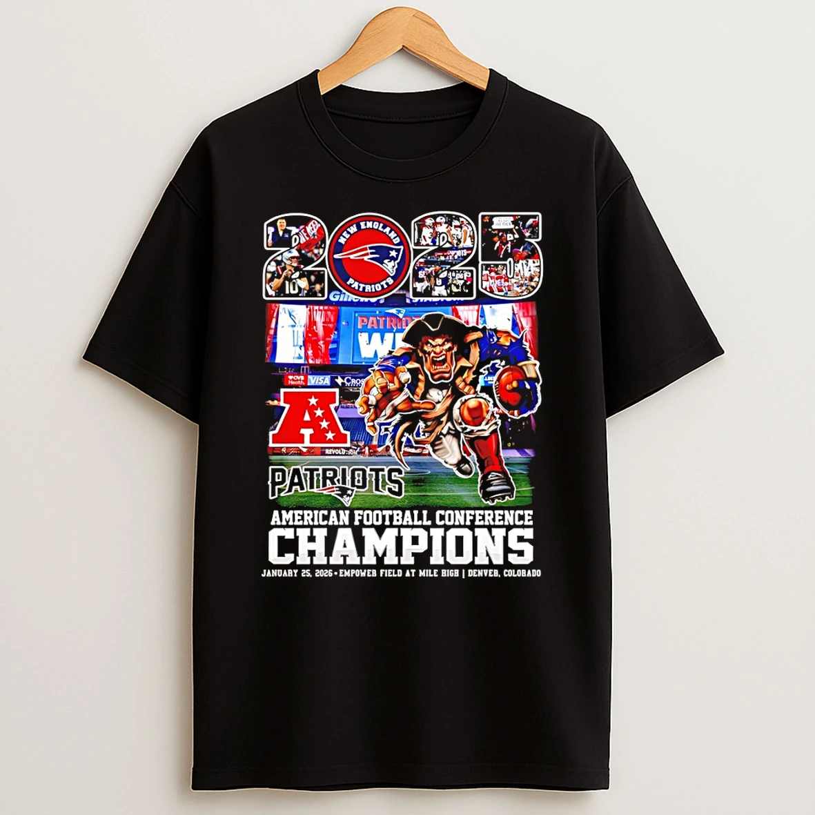 New England Patriots Football National Football Conference Champions 2025 T Shirt
