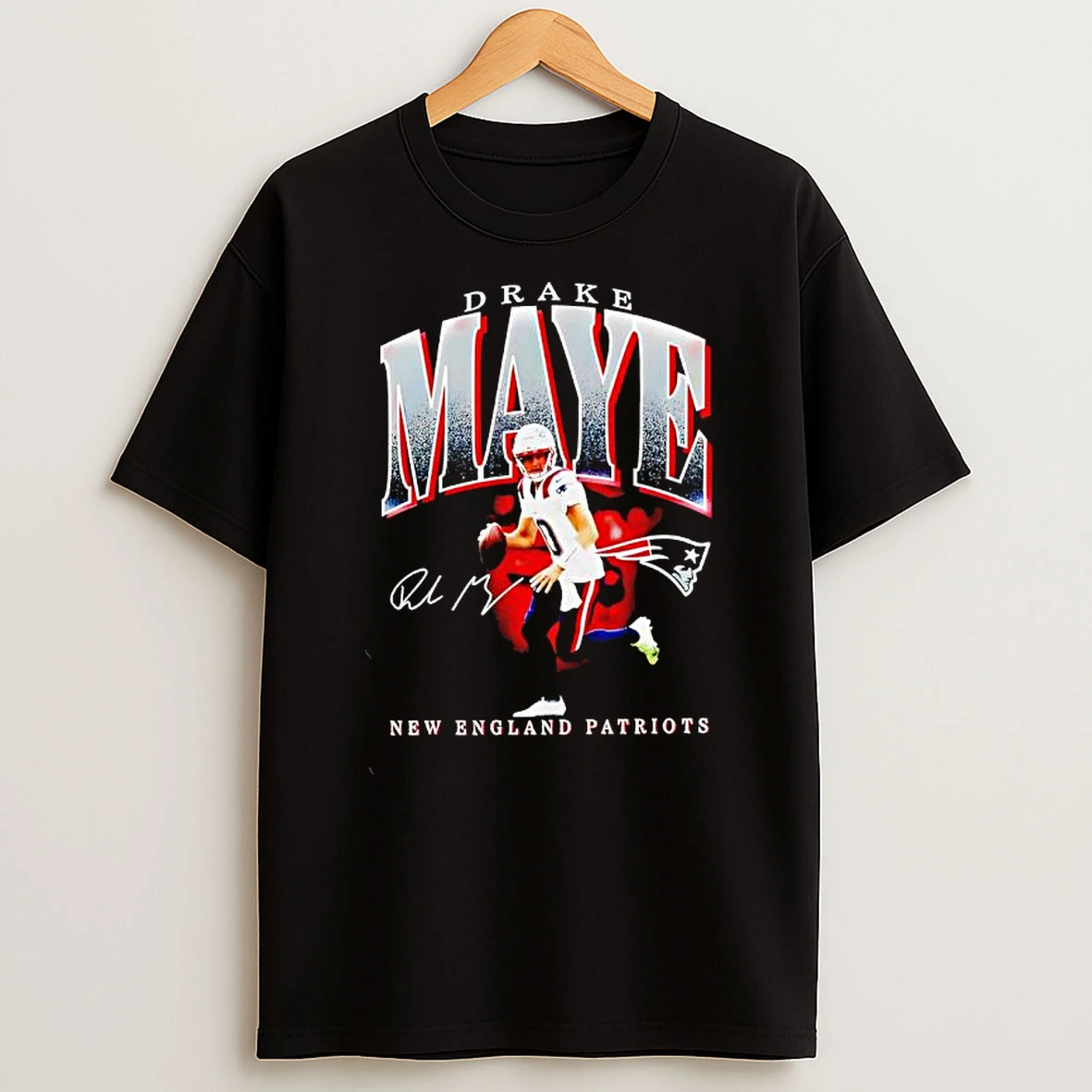 New England Patriots I Love Drake Maye Signature Logo T Shirt