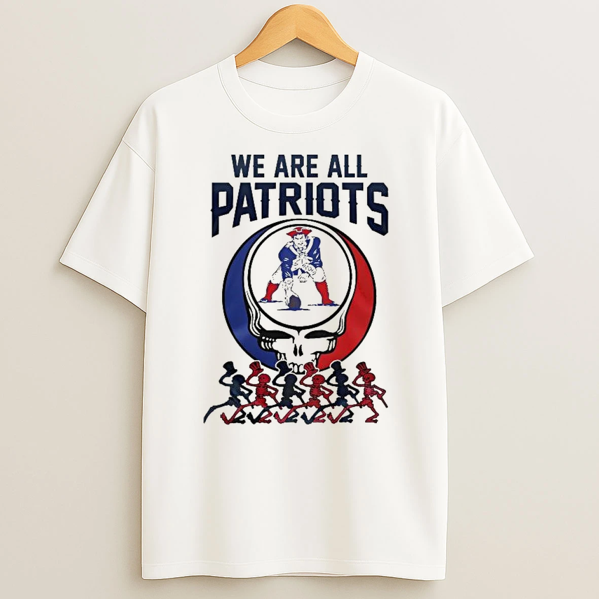 New England Patriots Nfl We Are All Patriots Grateful Dead 2026 T Shirt