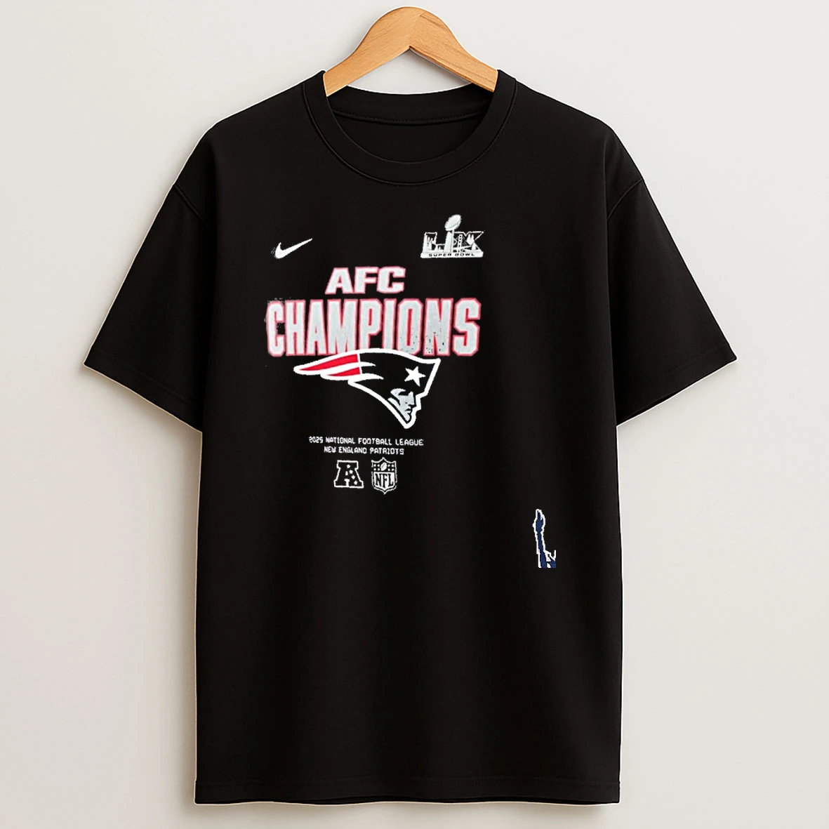 New England Patriots Nike 2025 Afc Champions Lix T Shirt