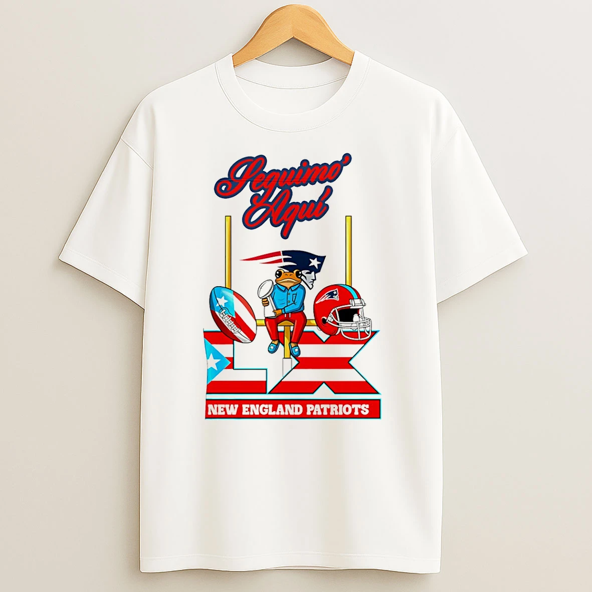 New England Patriots Seguimo Aqui Bad Bunny Super Bowl 2026 T Shirt