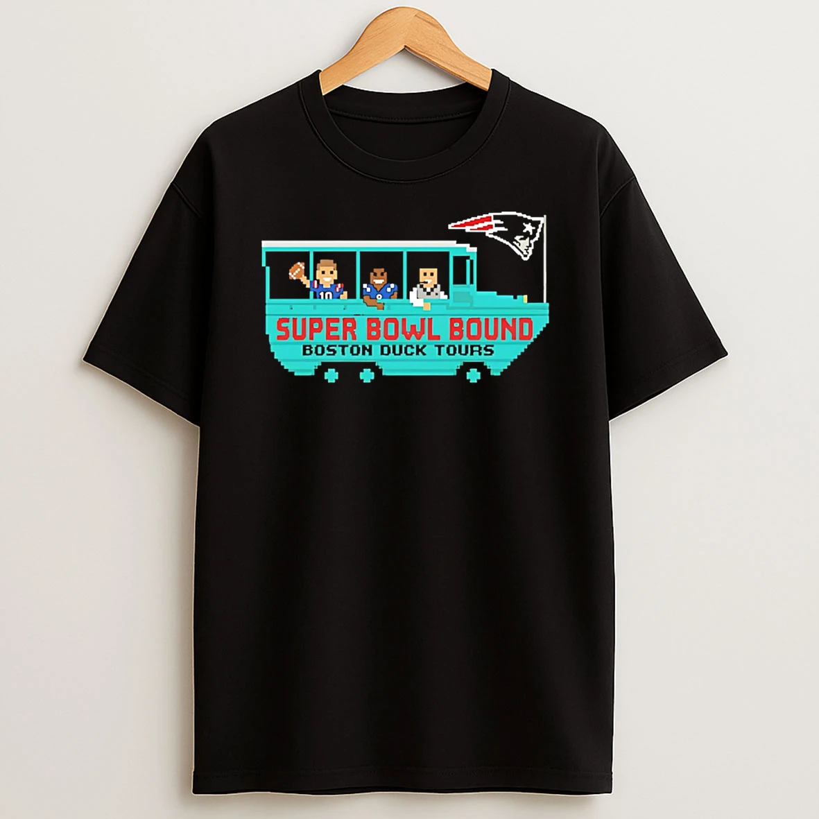 New England Patriots Super Bowl Bound Pats Boston Duck Tours T Shirt