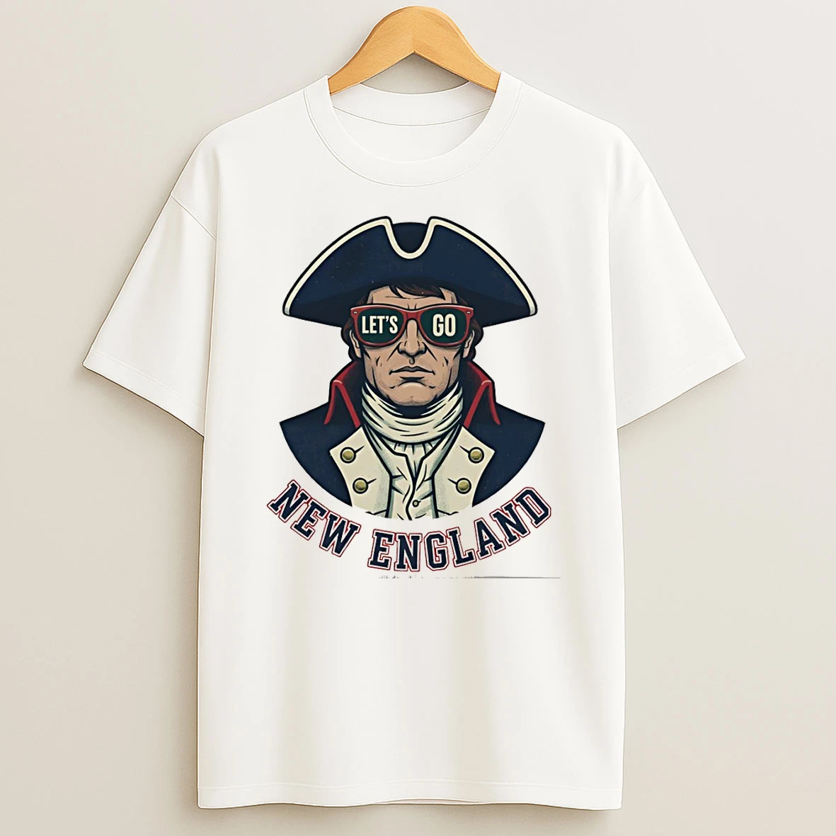 New England Patriots Mascot American Patriot Football Lets Go New England T Shirt