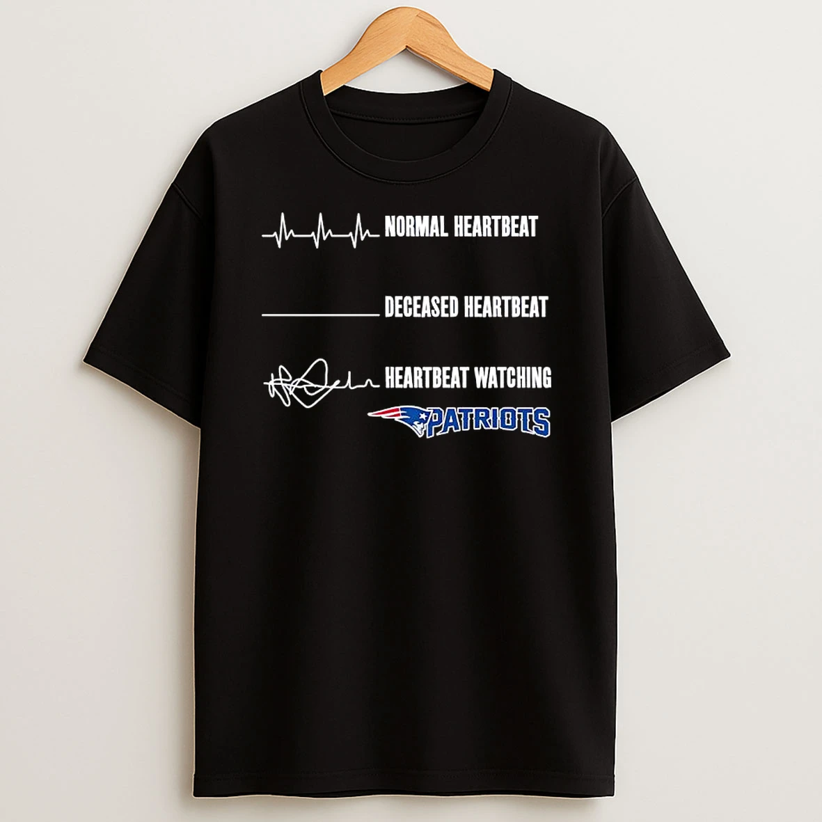 New England Patriots Normal Heartbeat Graphic T Shirt