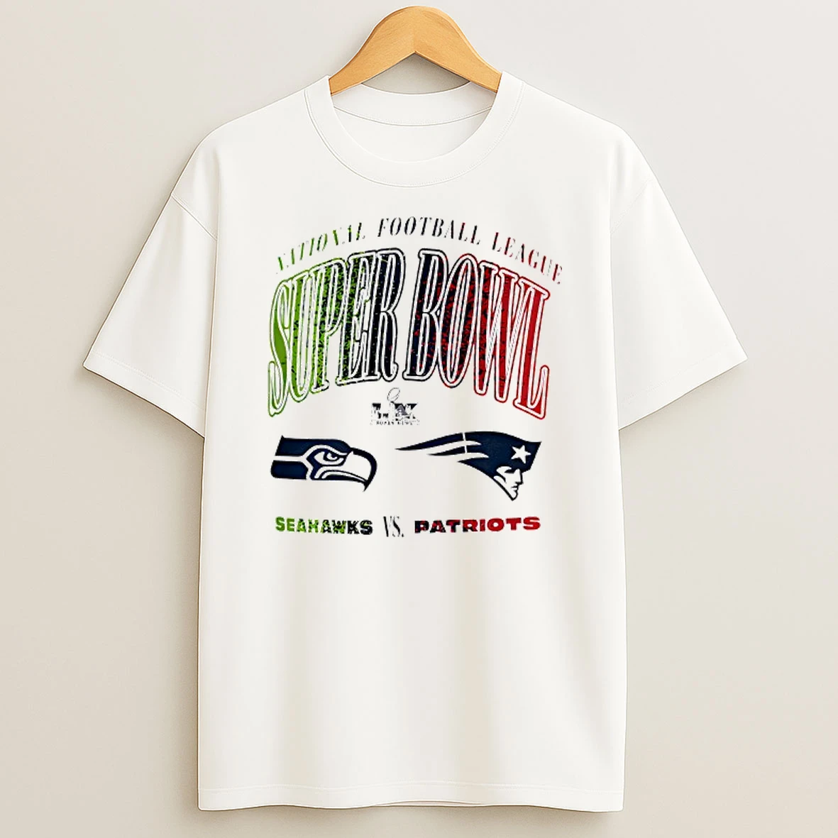New England Patriots Vs Seattle Seahawks Super Bowl Lx Matchup T Shirt