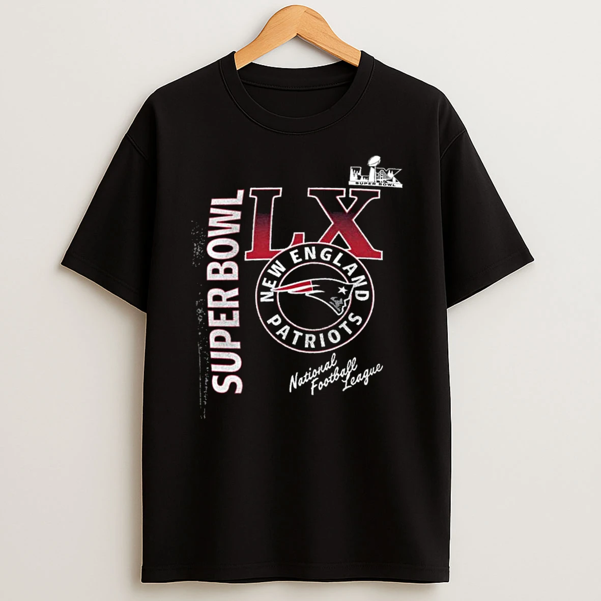 New England Super Bowl Lx Retro Tri Blend T Shirt