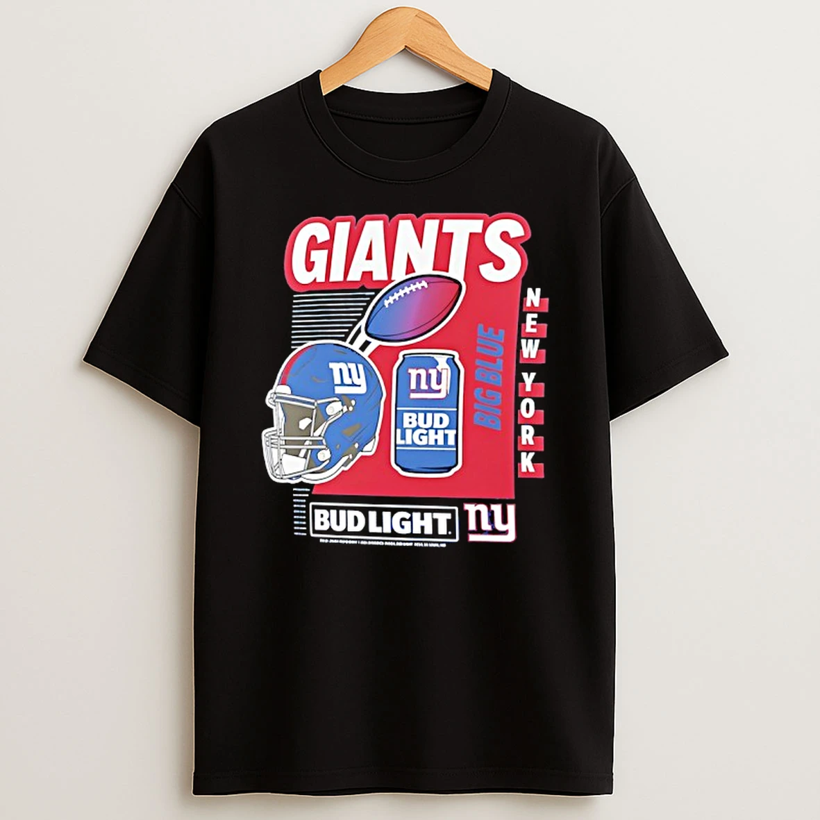 New York Giants Bud Light Big Blue T Shirt