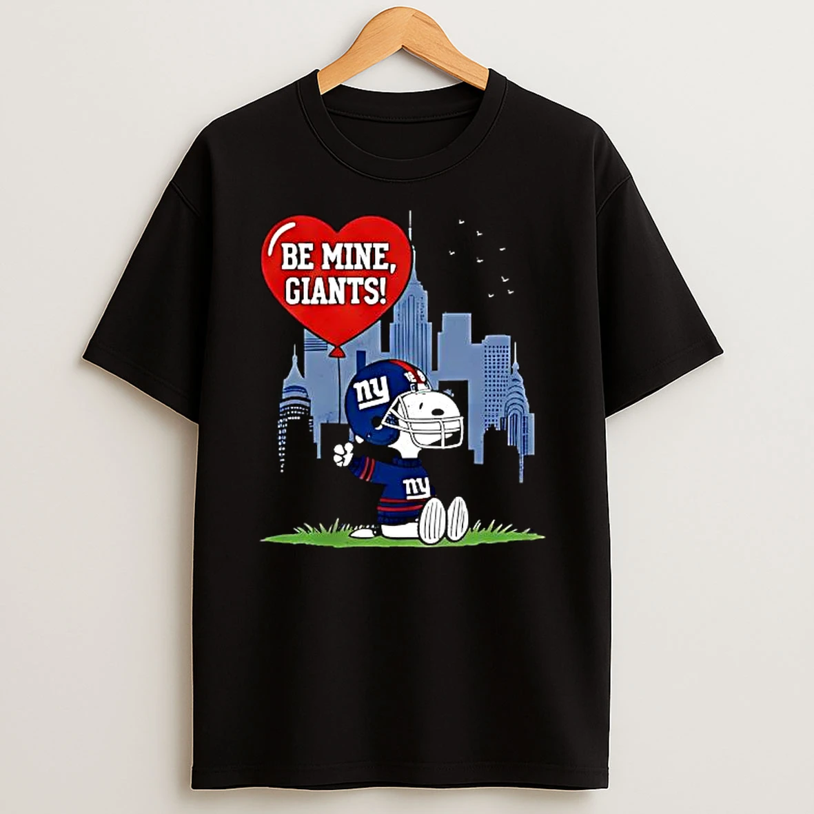 New York Giants X Snoopy Cartoon Valentine 2026 T Shirt