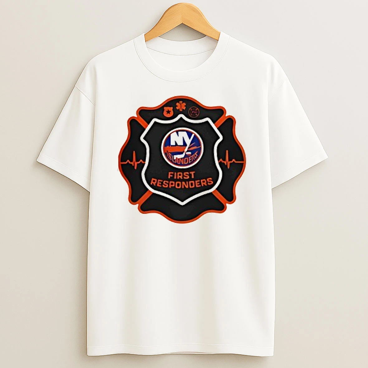 New York Islanders First Rescue Forces Hockey T Shirt