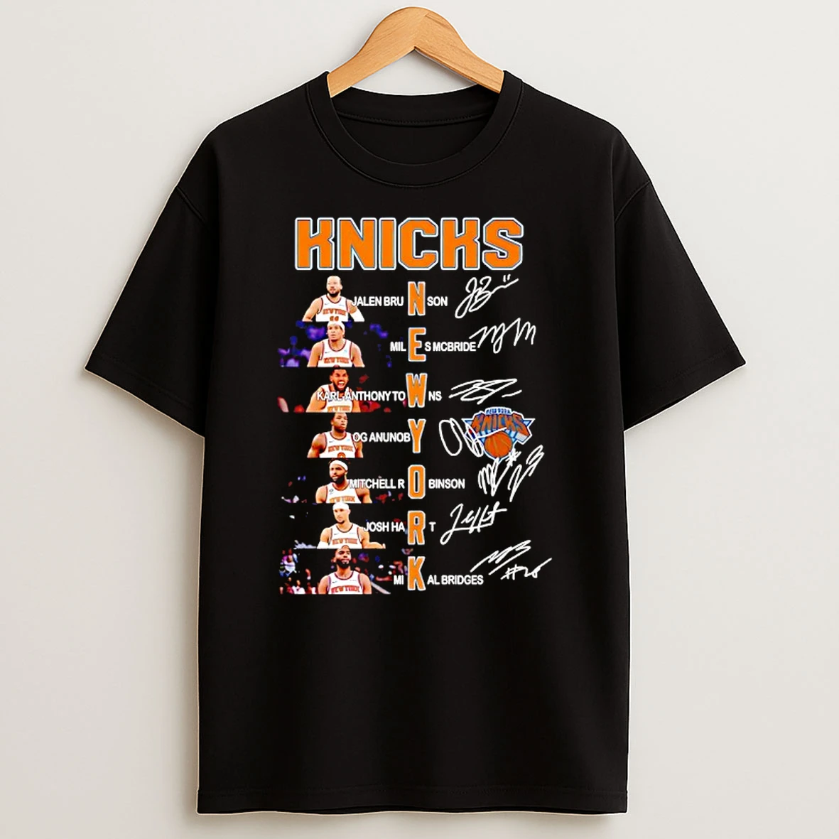 New York Knicks Name Of Legends Signatures T Shirt