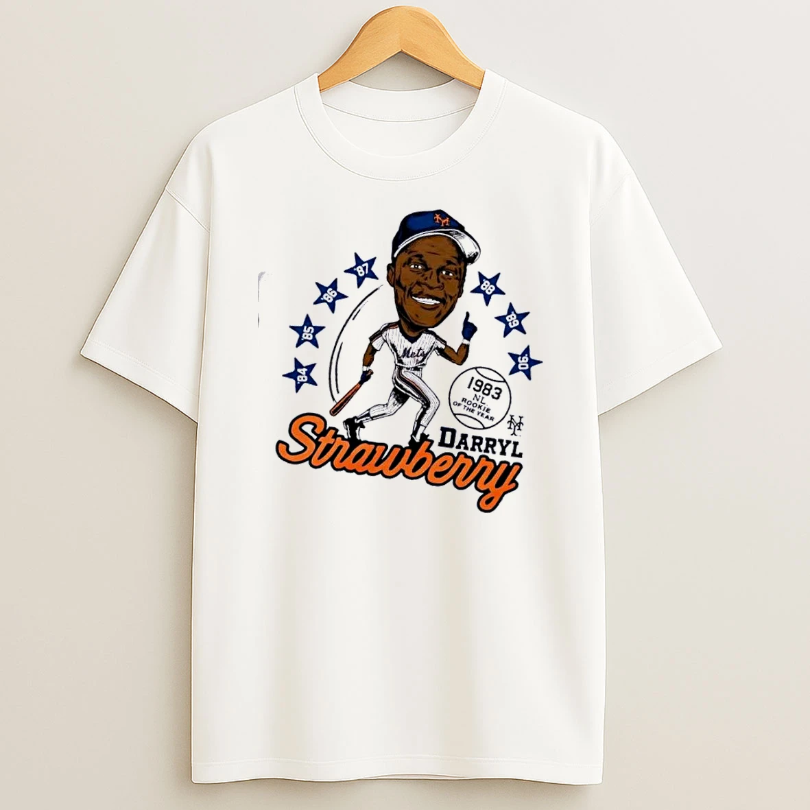 New York Mets Darryl Strawberry Caricature T Shirt