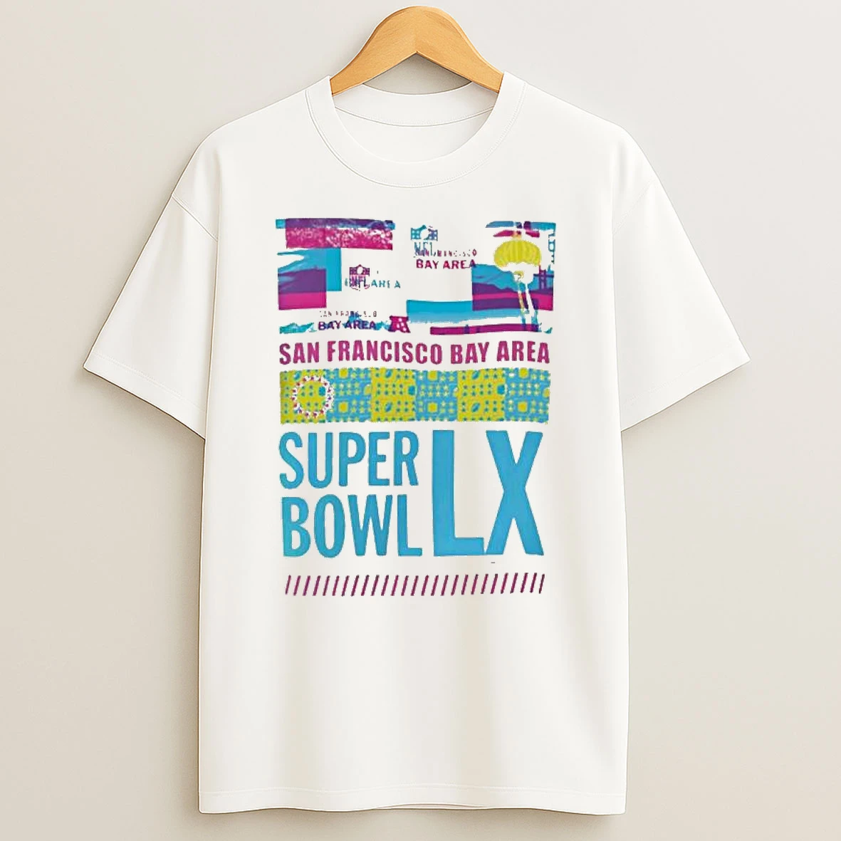 Nfl Super Bowl Lx San Francisco Bay Arena On February 8 2026 Merchandise Starter Bash T Shirt