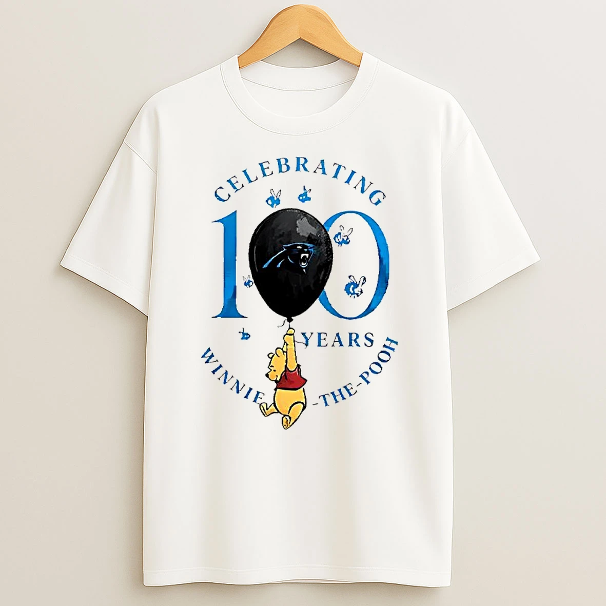 Nice Carolina Panthers X Winnie The Pooh 100th Anniversary T Shirt