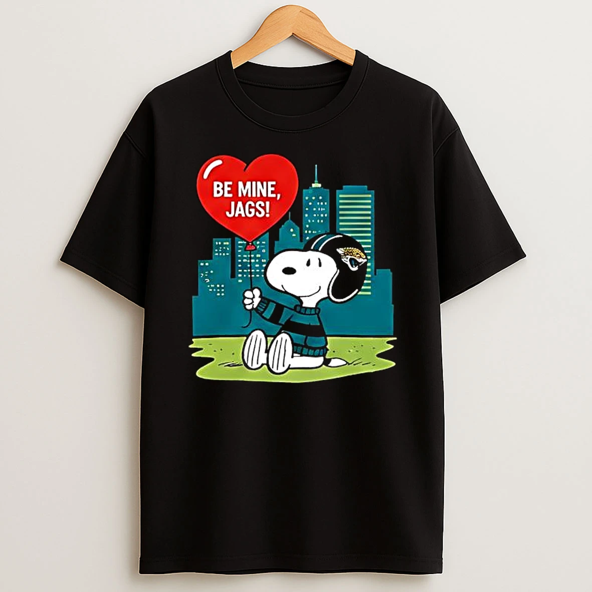 Nice Jacksonville Jaguars X Snoopy Cartoon Valentine 2026 T Shirt