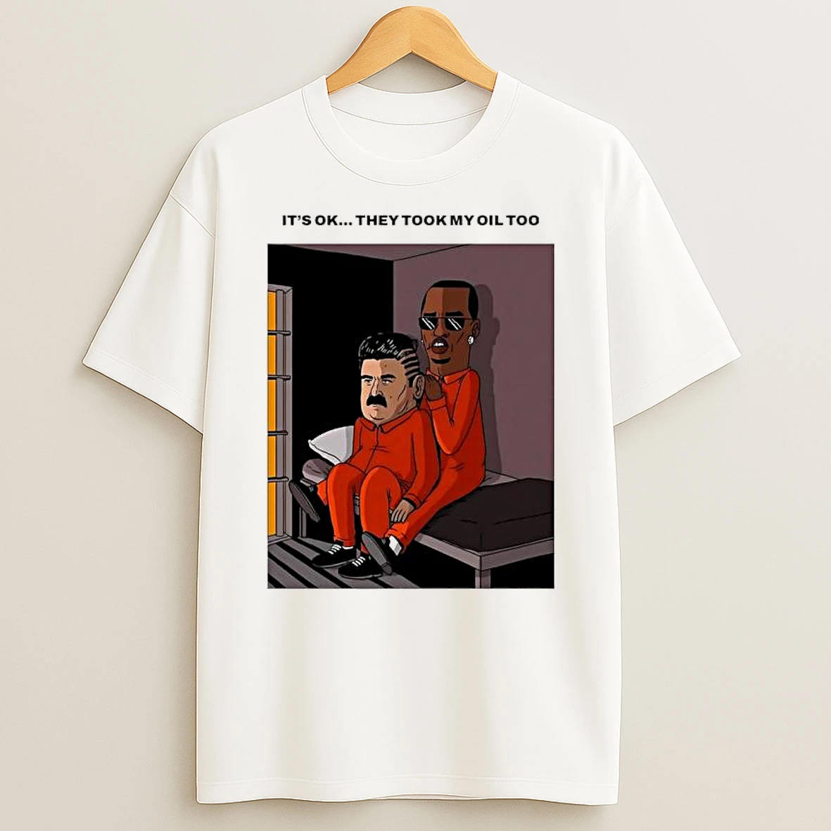 Nicolas Maduro And Diddy Captured Meme Caricature T Shirt