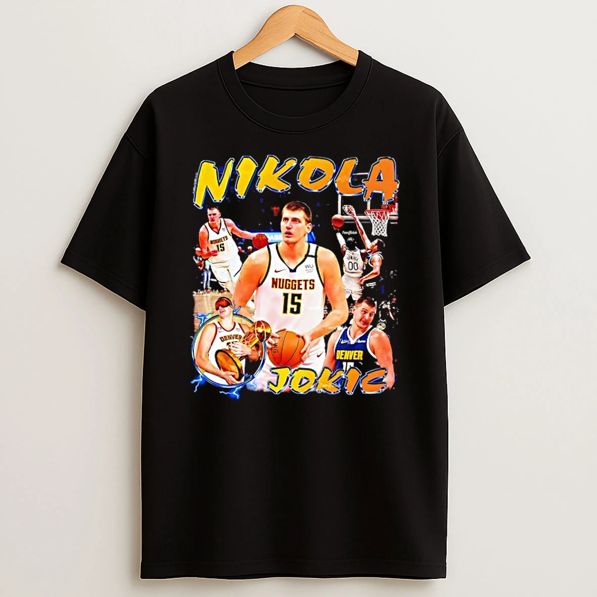 Nikola Jokic Denver Nuggets Basketball Player 15 Graphic T Shirt