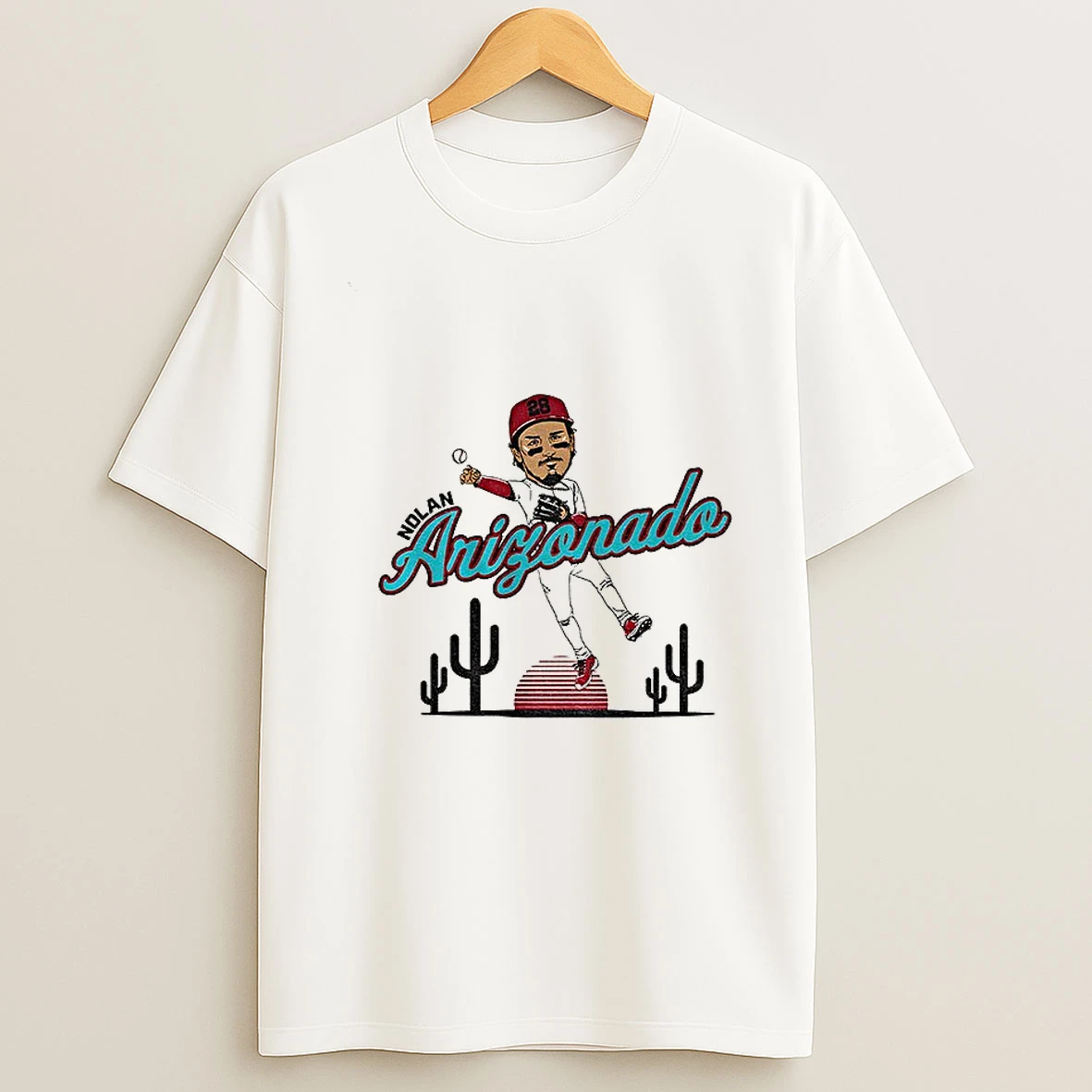 Nolan Arenado Arizona Diamondbacks Baseball Caricature Vintage T Shirt