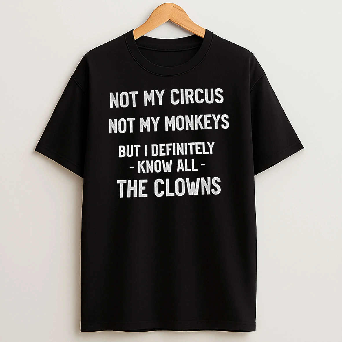 Not My Circus Not My Monkeys But I Definitely Know All The Clowns T Shirt