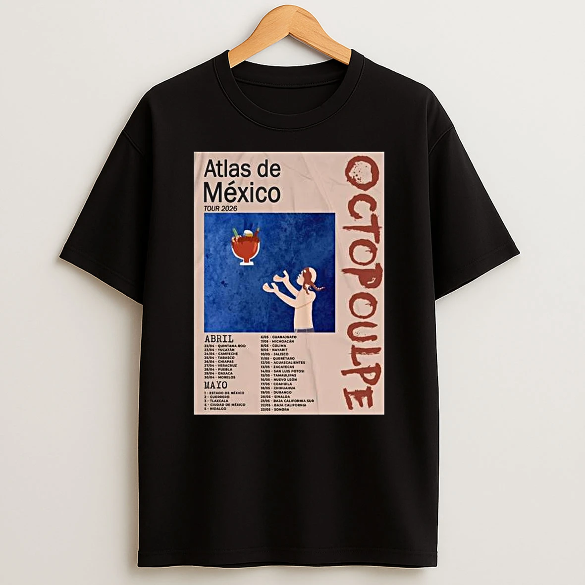 Octopoulpe Atlas De Mexico Tour 2026 T Shirt