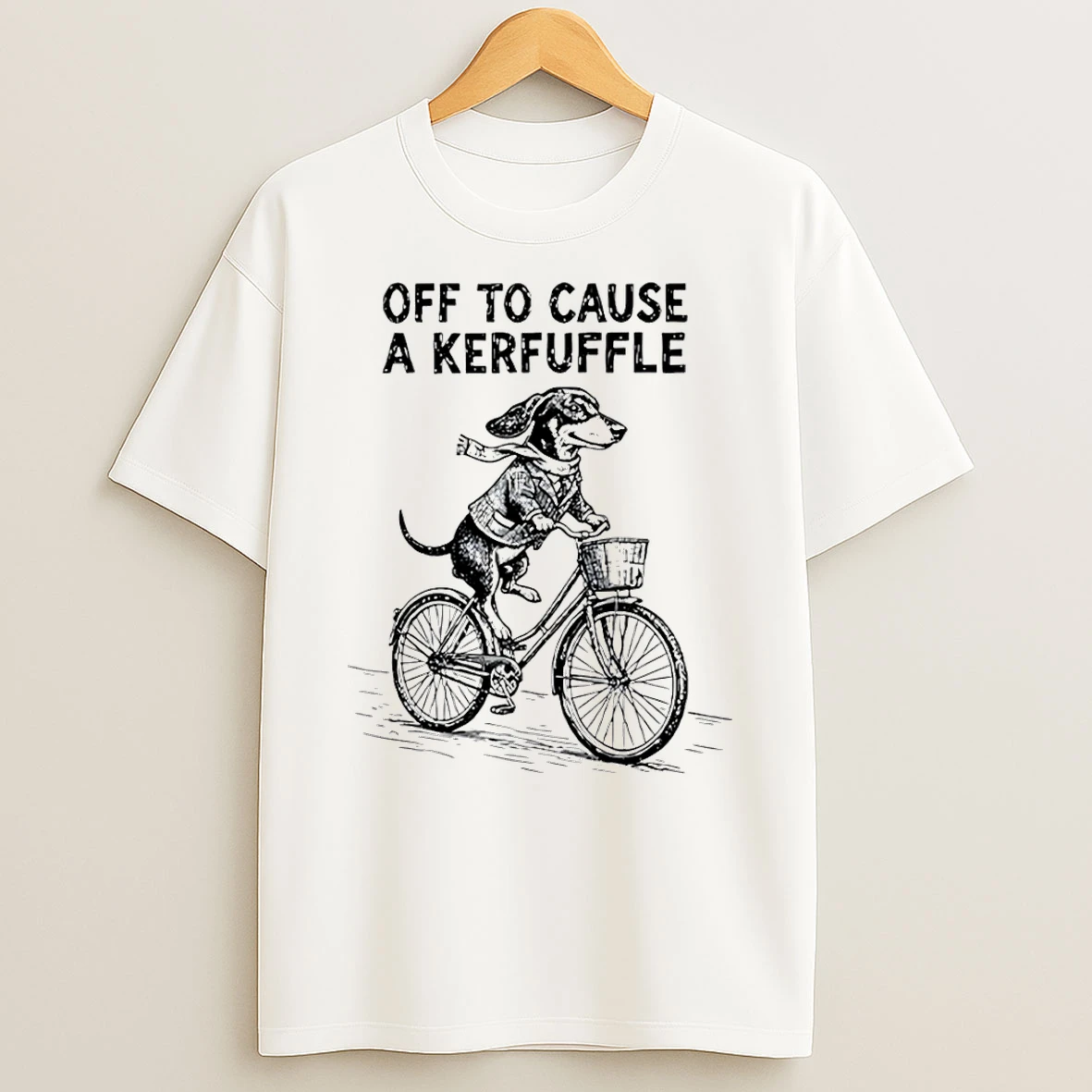 Off To Cause A Kerfuffle Dachshund T Shirt