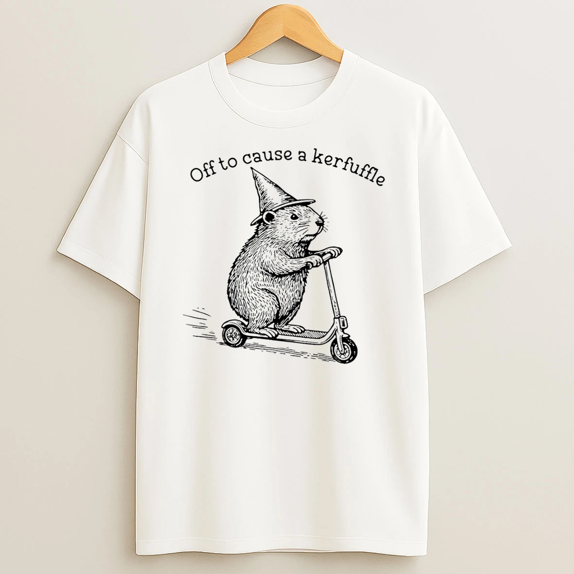 Off To Cause A Kerfuffle With Groundhog Scooter T Shirt