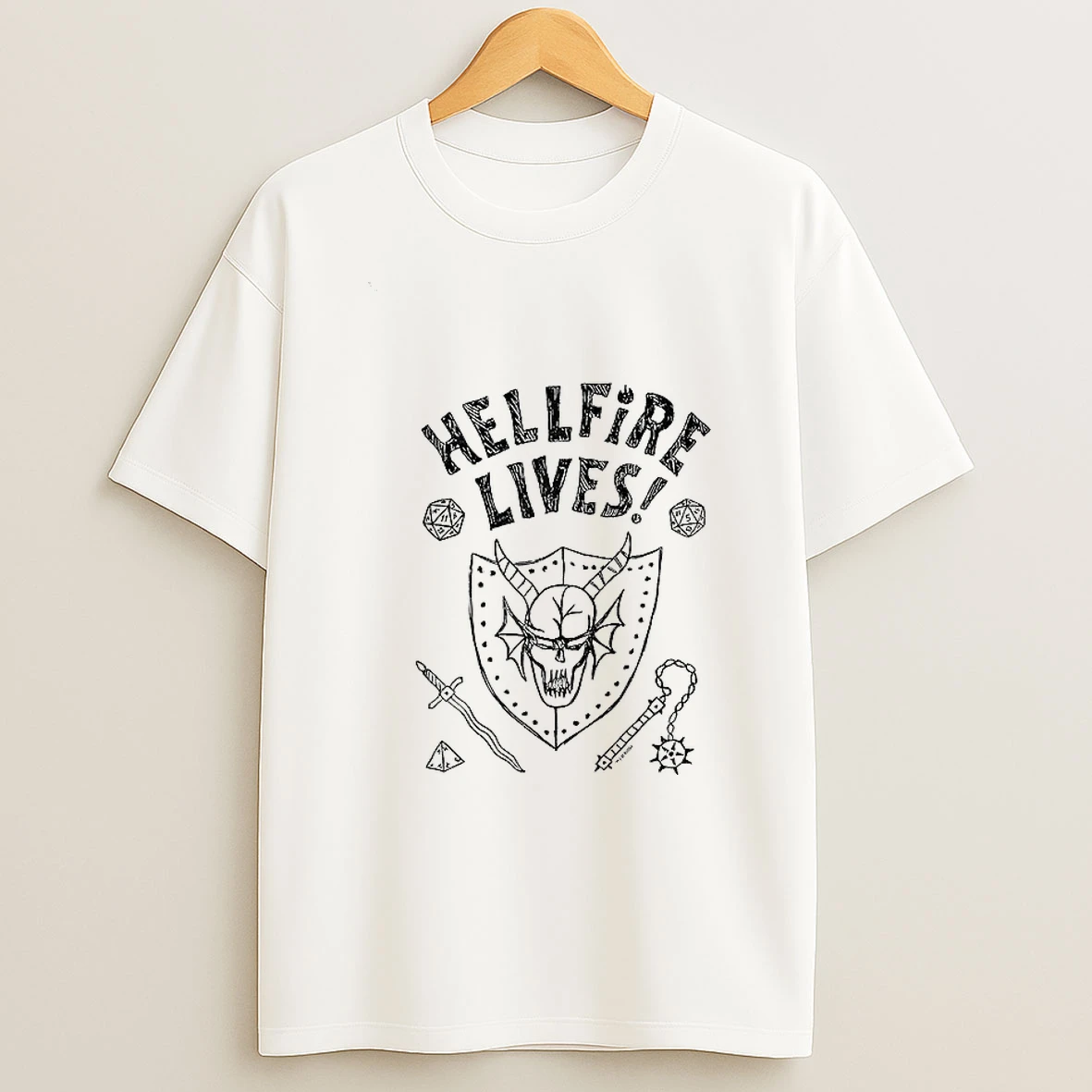 Officially Stranger Things Hellfire Lives T Shirt