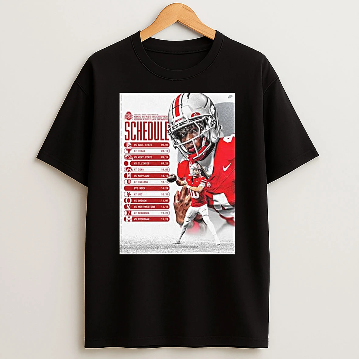 Ohio State Buckeyes Football Ncaa 2026 Regular Season Schedule T Shirt