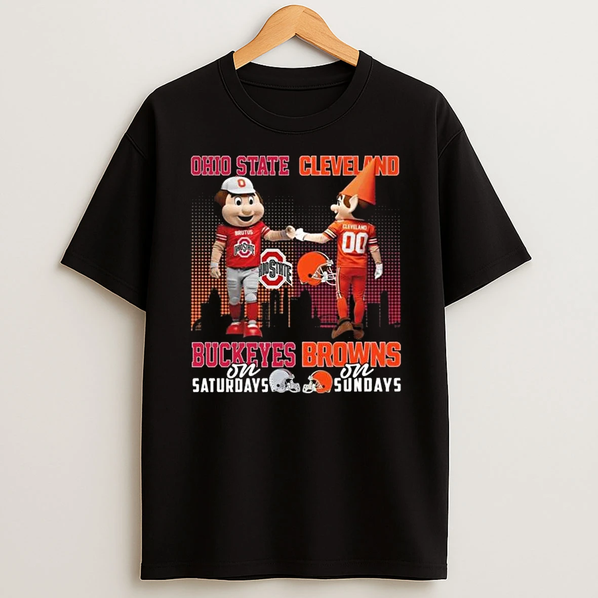 Ohio State Buckeyes On Saturdays X Cleveland Browns On Sundays Mascot 2026 T Shirt