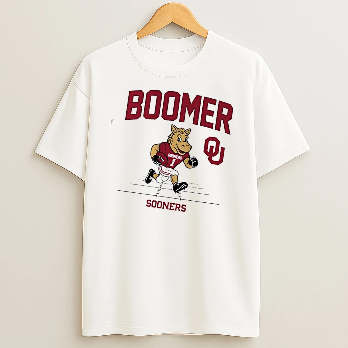Oklahoma Sooners Football Gridiron Mascot T Shirt