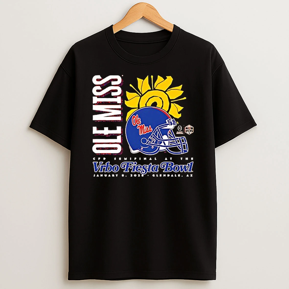 Ole Miss Rebels 2026 Cfp Vrbo Fiesta Bowl Helmet T Shirt