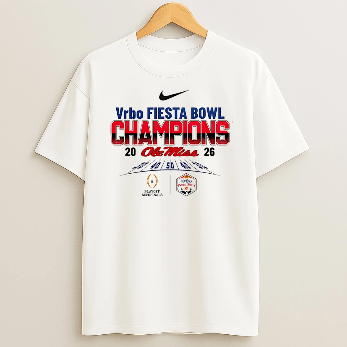 Ole Miss Rebels Cfp Vrbo Fiesta Bowl Champions 2026 T Shirt