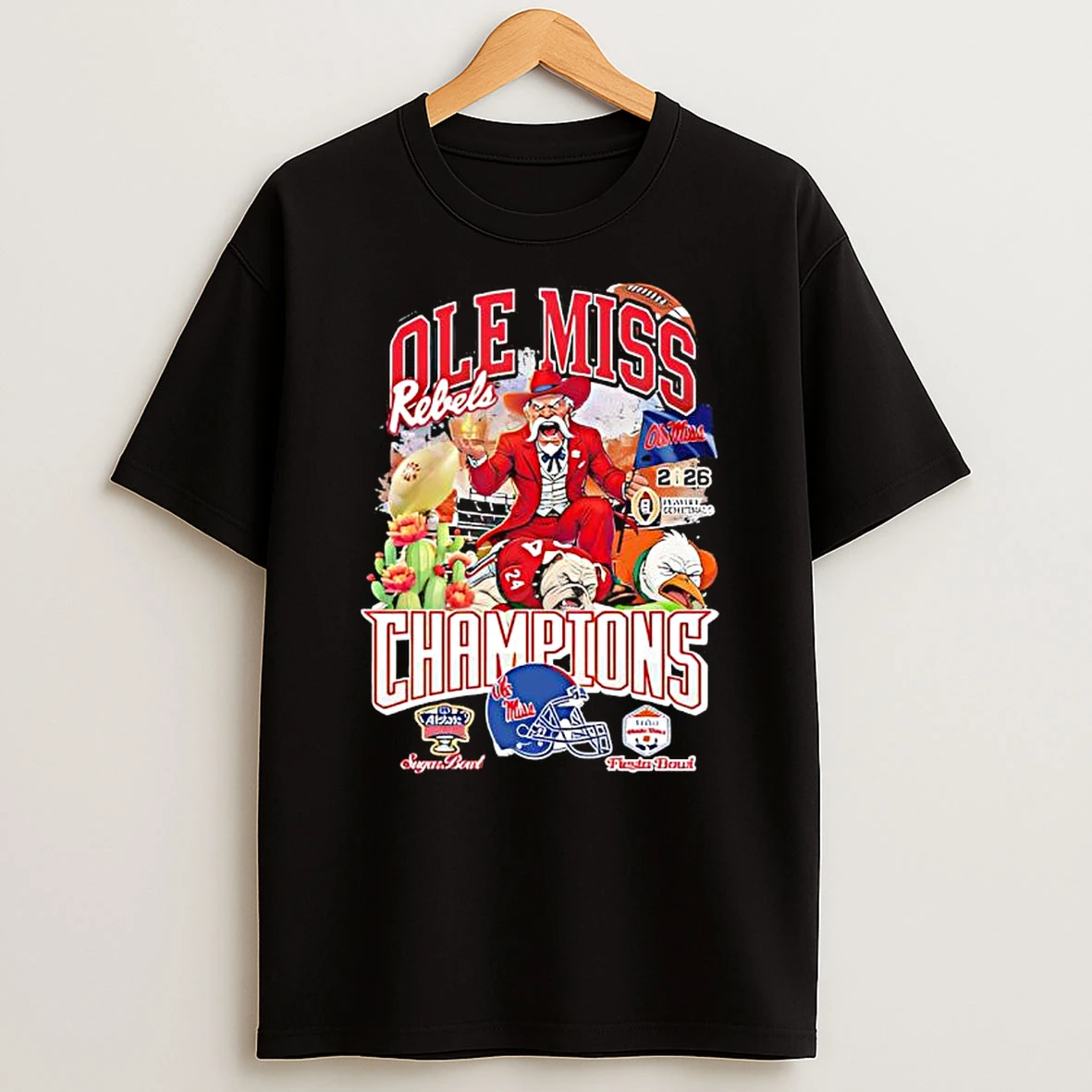 Ole Miss Rebels Champions 2026 Graphic T Shirt