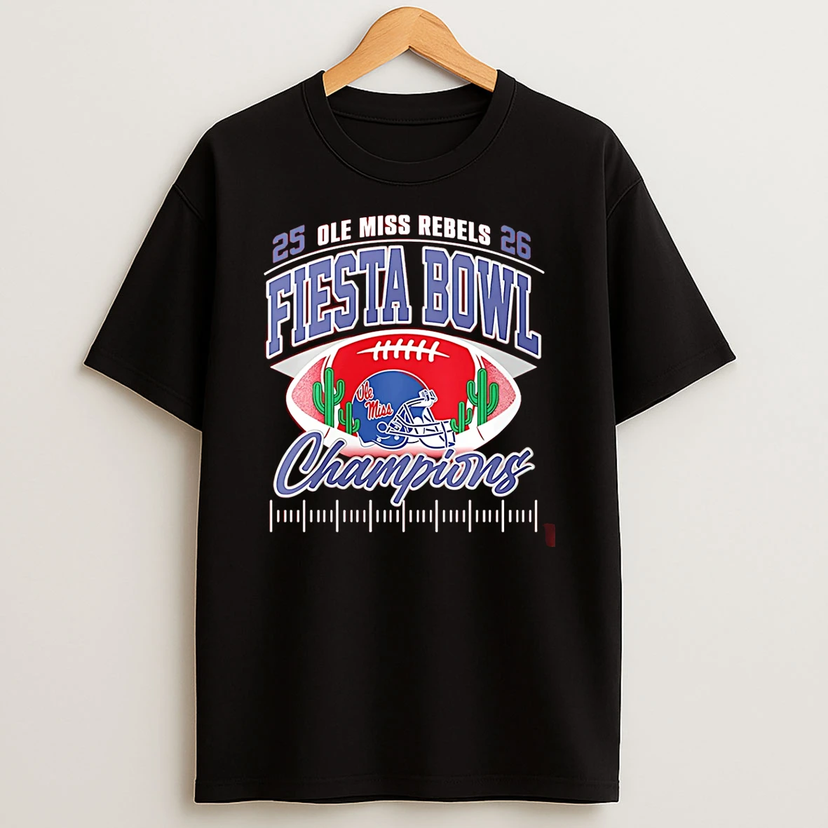 Ole Miss Rebels Fiesta Bowl Champions 2026 Football Helmet T Shirt