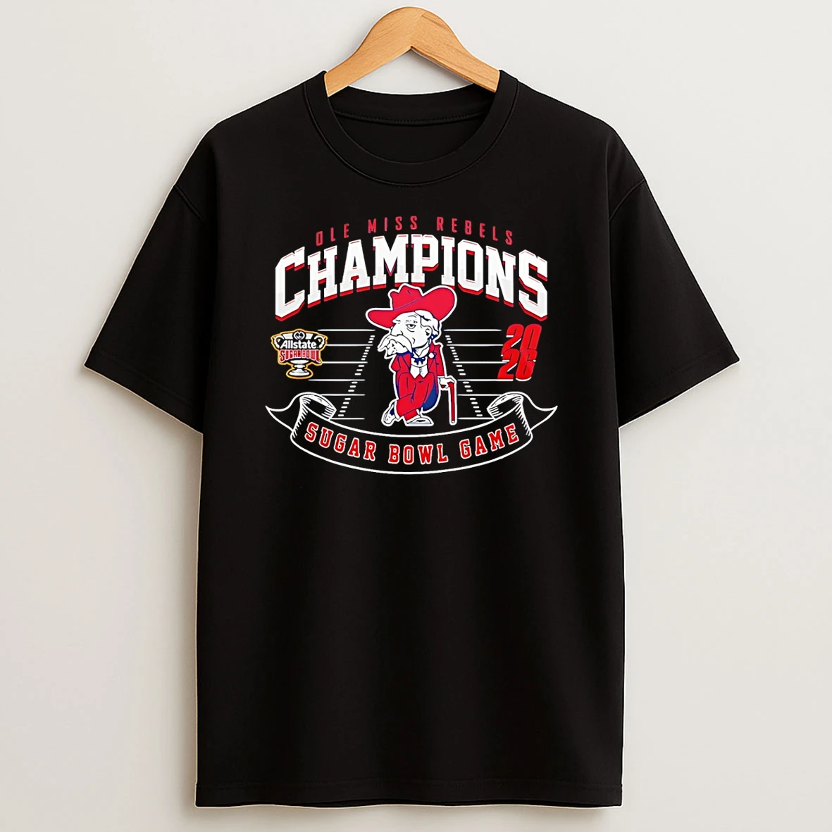 Ole Miss Rebels Sugar Bowl Champions 26 T Shirt