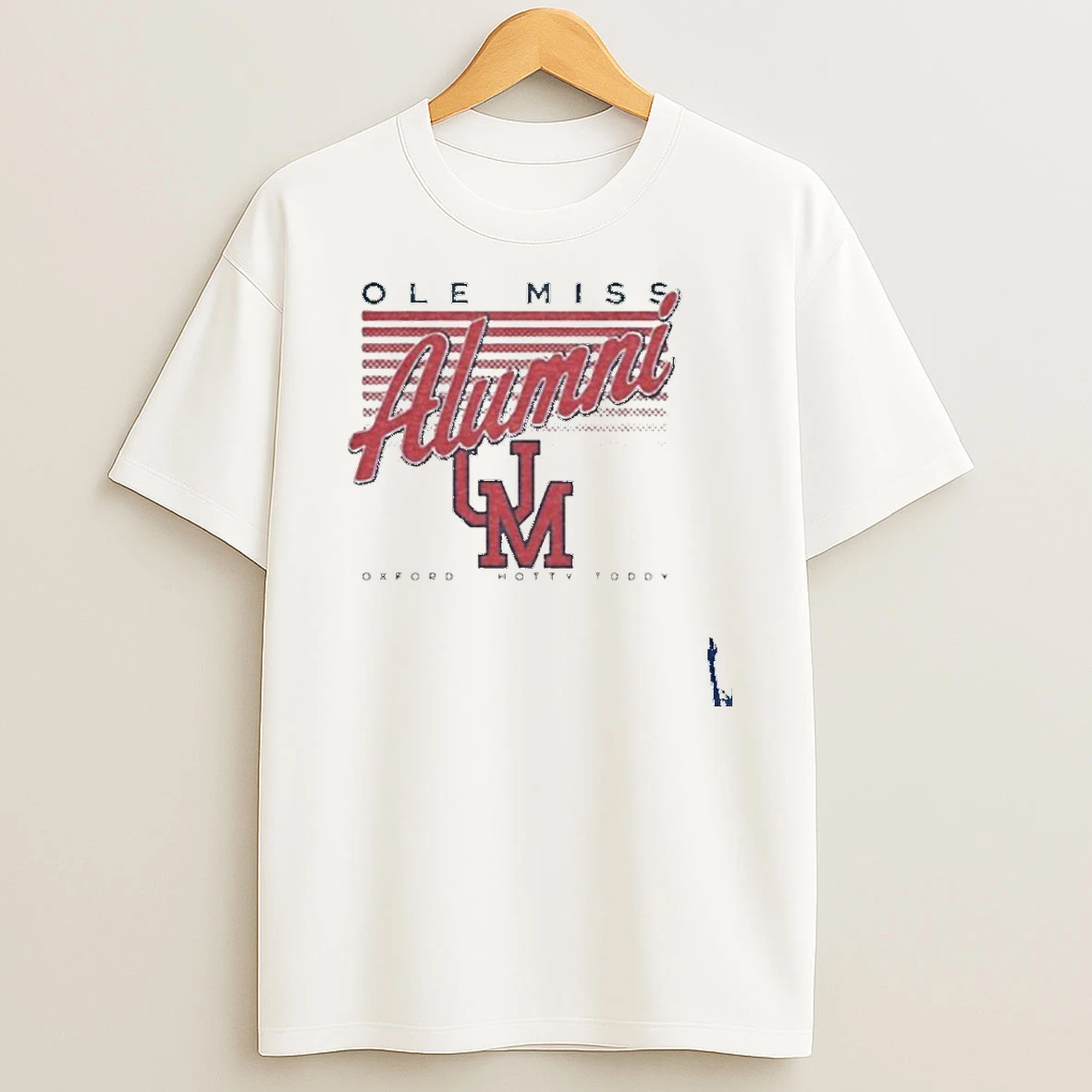 Ole Miss Retro Stripe Alumni Oxford Hotty Toddy T Shirt