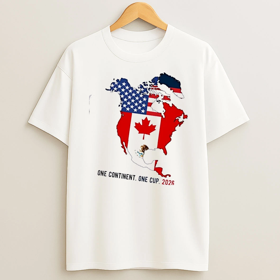 One Continent One Cup 2026 Soccer Usa Canada Mexico T Shirt