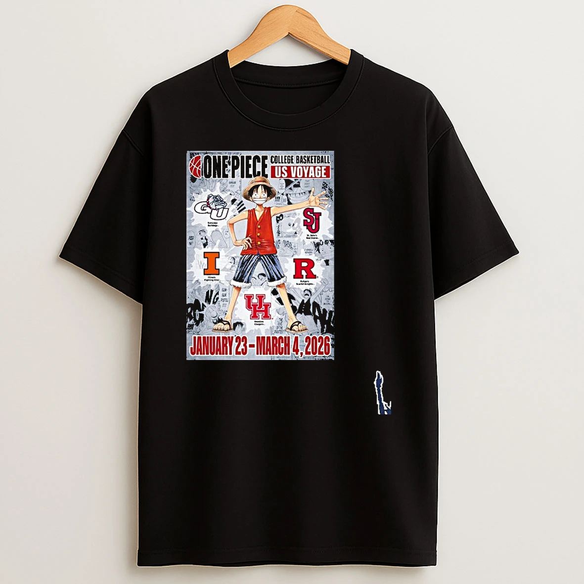 One Piece College Basketball Us Voyage 2026 Teams T Shirt
