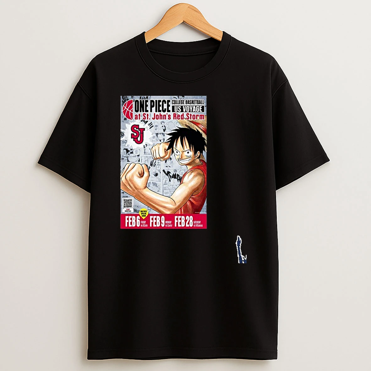 One Piece College Basketball Us Voyage At St Johns Red Storm T Shirt