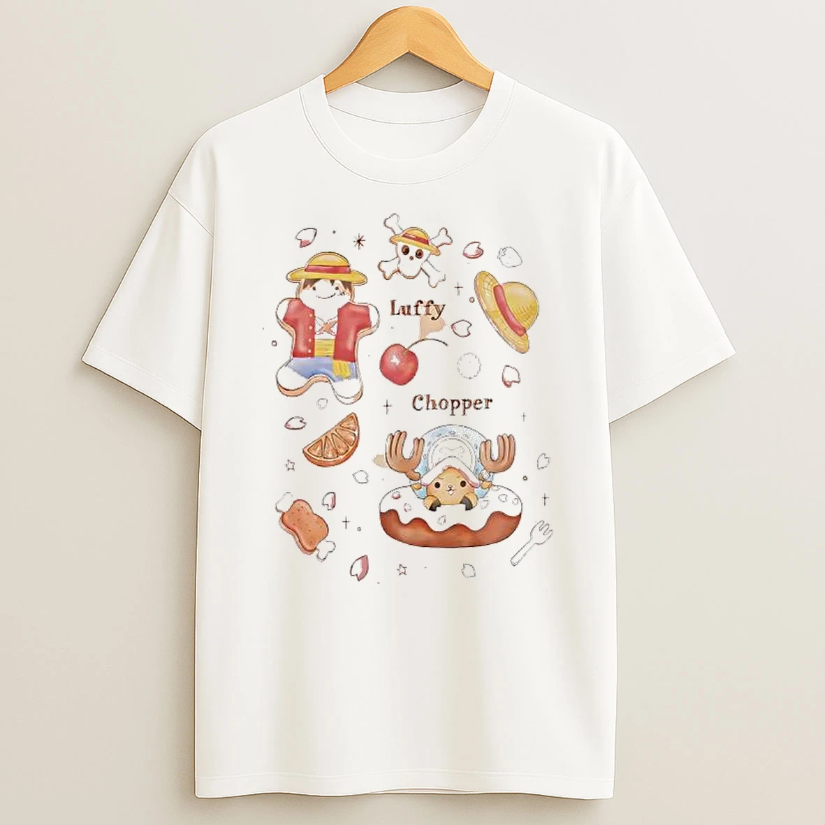 One Piece Luffy Chopper Characters T Shirt