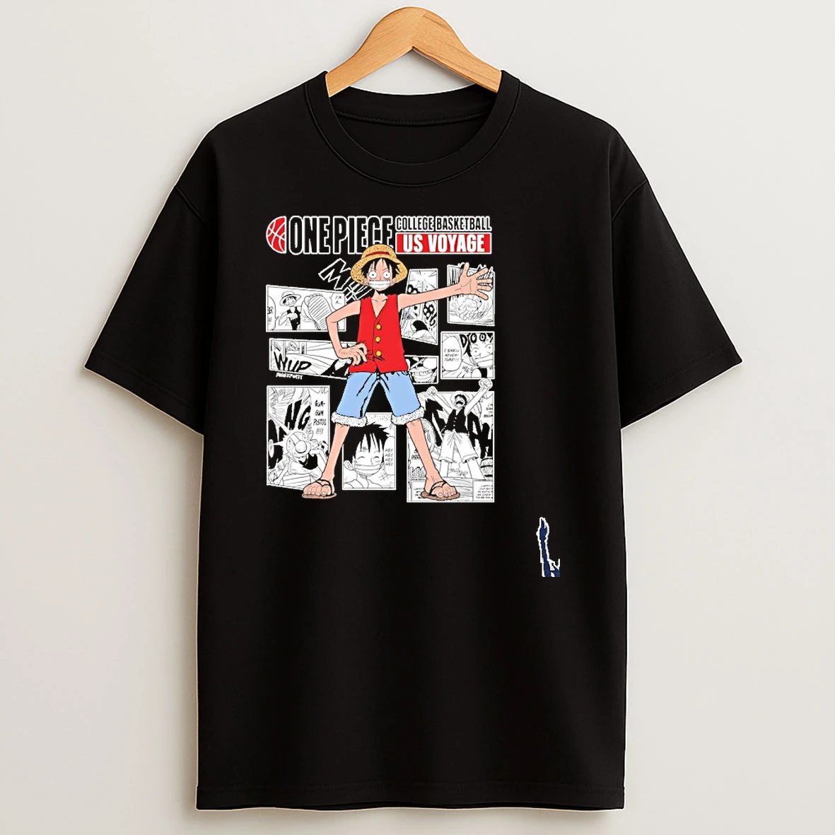 One Piece Monkey D Luffy X Us Voyage College Basketball T Shirt