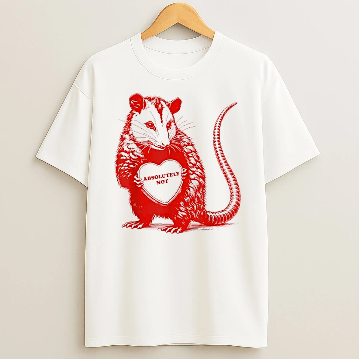 Opossum Absolutely Not Valentine Graphic T Shirt