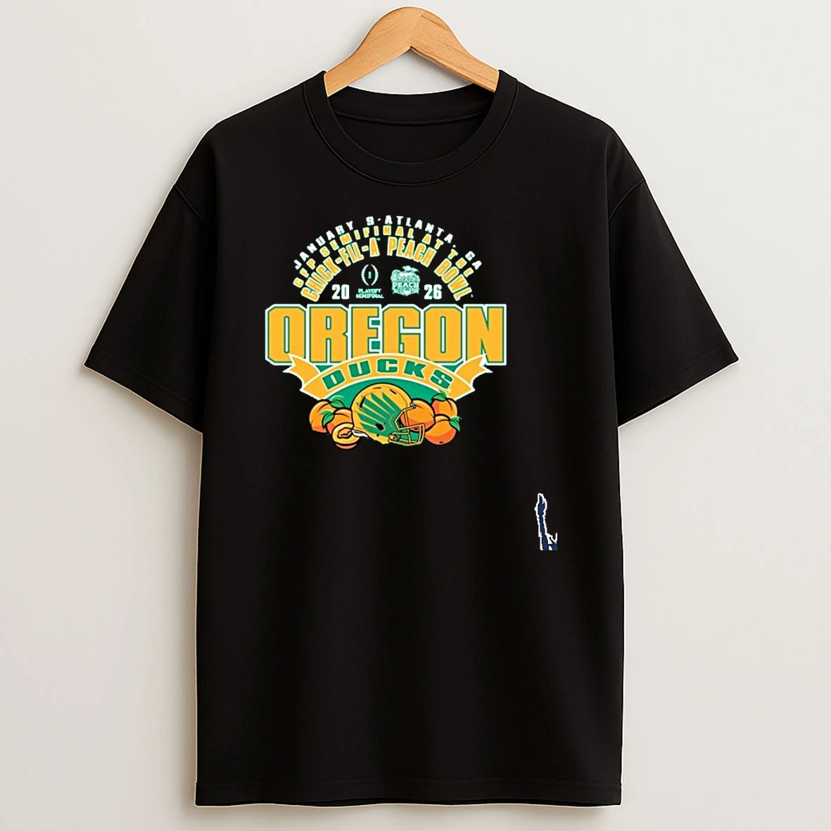 Oregon Ducks 2026 Peach Bowl Helmet T Shirt