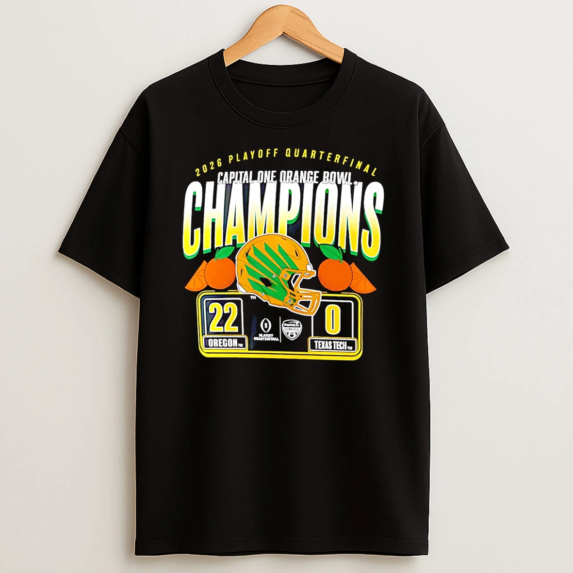 Oregon Ducks Cfp 2026 Orange Bowl Champions Scoring Drive T Shirt