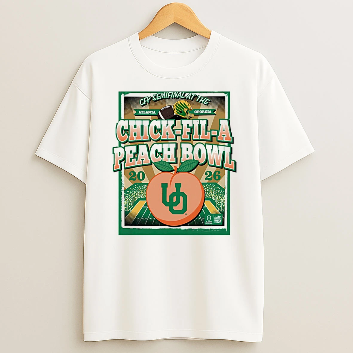 Oregon Ducks Cfp Chick Fil A Peach Bowl 2026 T Shirt