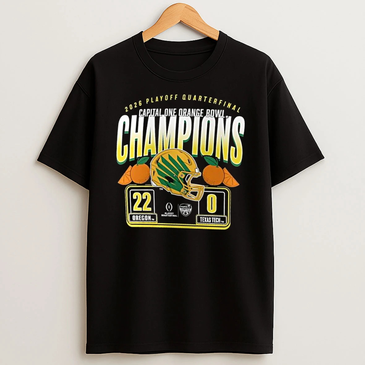 Oregon Ducks College Football Playoff 2026 Orange Bowl Champions Scoring Drive T Shirt