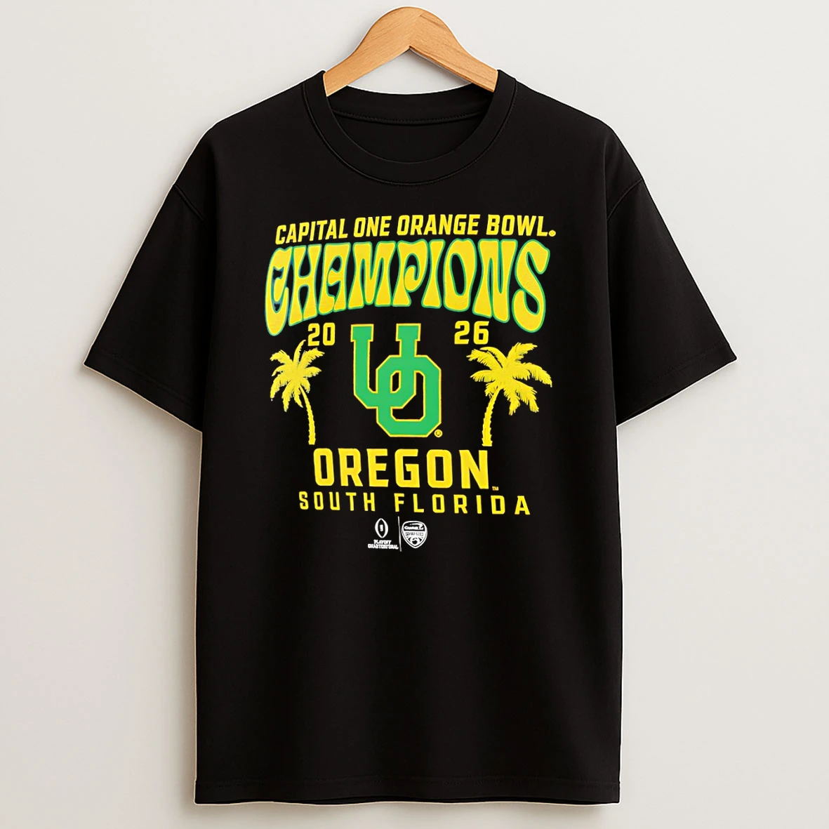 Oregon Ducks College Football Playoff 2026 Orange Bowl Champions T Shirt